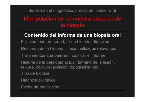 Curso Diagnóstico precoz del cáncer oral.