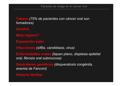 Curso Diagnóstico precoz del cáncer oral.