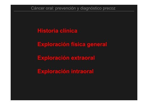 Curso Diagnóstico precoz del cáncer oral.