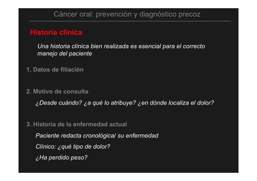 Curso Diagnóstico precoz del cáncer oral.