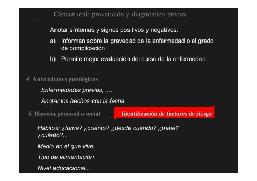 Curso Diagnóstico precoz del cáncer oral.