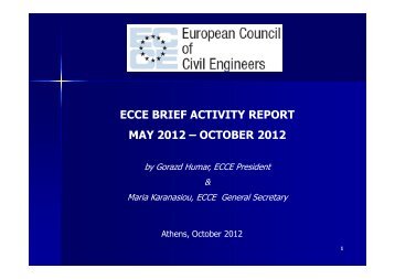 ecce brief activity report may 2012 - European Council of Civil ...