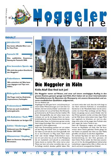Noggeler Tribune Nr. 9/2008 - Noggeler Guuggenmusig Luzern