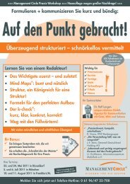 Auf den Punkt gebracht! - Management Circle AG - Meistertricks