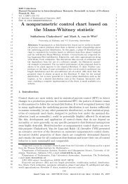 A nonparametric control chart based on the Mann-Whitney ... - VTeX