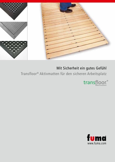 Katalog Fuma Arbeitsplatzmatten Transfloor als PDF