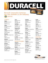 Duracell automotive batteries are now available at ... - Drive Duracell