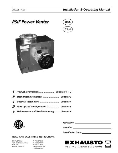 RSIF Power Venter RSIF Power Venter - Enervex
