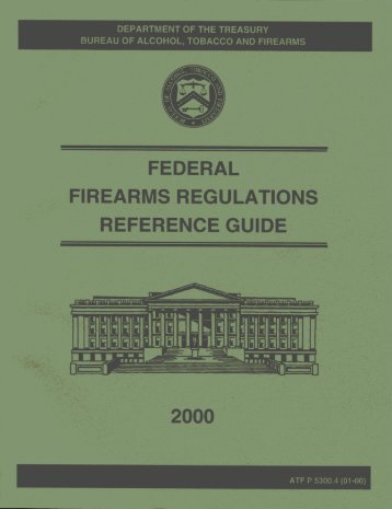 Federal Firearms Regulations Reference Guide Bureau Of