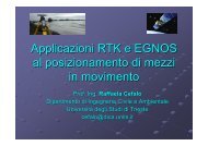 Applicazioni RTK e EGNOS al posizionamento di mezzi in ... - Ogs