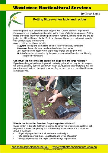 potting mix fact sheet.pdf - Wattletree Horticultural Services