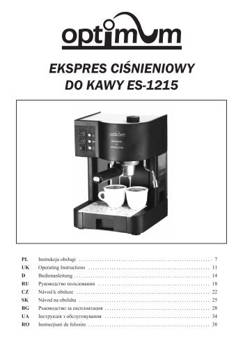 EKSPRES CIÅNIENIOWY DO KAWY ES-1215 - Optimum