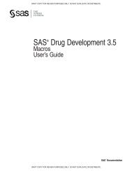 SAS Drug Development 3.4: Macros User's Guide - Ftp Sas