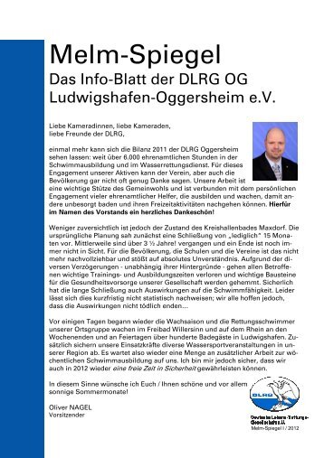 Melmspiegel 2012 I - DLRG Ortsgruppe Ludwigshafen-Oggersheim ...