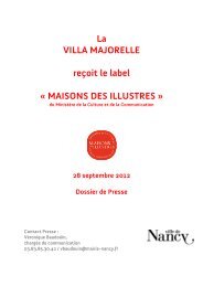 MAISONS DES ILLUSTRES - Nancy Tourisme