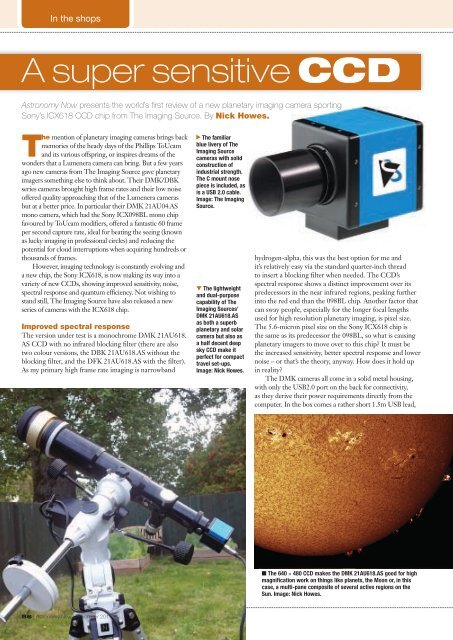 A Super Sensitive CCD - The Imaging Source Astronomy Cameras