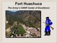 Ft. Huachuca Presentation