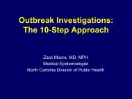 Outbreak Investigations: The 10-Step Approach - Epi