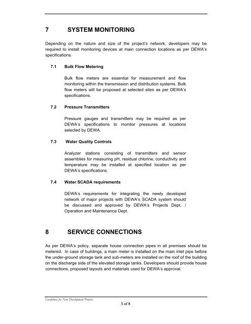 Guidelines For New Development Projects -update 2009