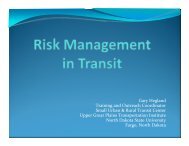 Risk Management in Transit