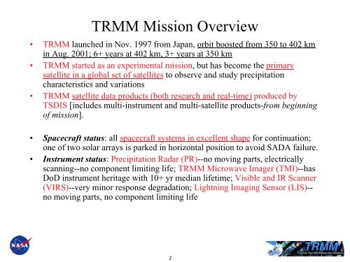 Tropical Rainfall Measuring Mission (TRMM)