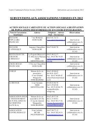 SUBVENTIONS AUX ASSOCIATIONS VERSEES EN 2012 - Agde