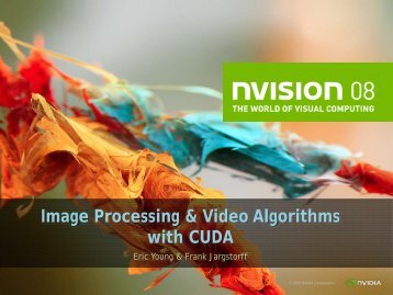 Image Processing & Video Algorithms with CUDA