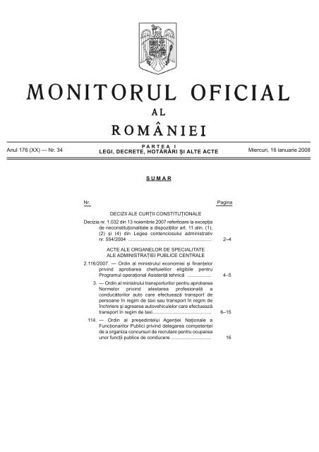 OMT nr. 3/2008, pentru aprobarea normelor privind atestarea ...