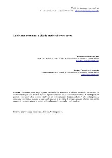 Labirintos no tempo: a cidade medieval e os espaÃ§os - HistÃ³ria ...