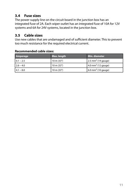 Electronic Wiper Control - Exalto