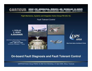 On-board Fault Diagnosis and Fault Tolerant Control - IMS