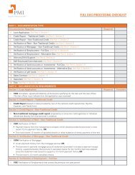 FULL DOC PROCESSING CHECKLIST - PMI Mortgage Insurance