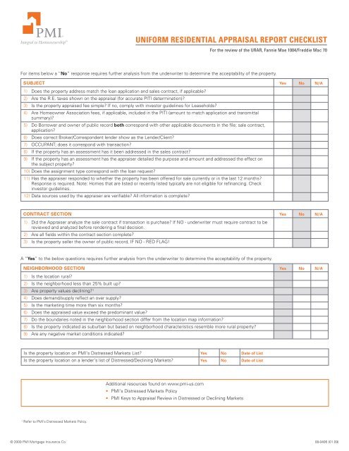 uniform-residential-appraisal-report-checklist