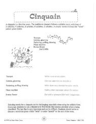 A cinquain is a ﬁve-line poem. The traditional ... - WilsonSD.org