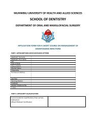 Application Form - Muhimbili University of Health and Allied Sciences