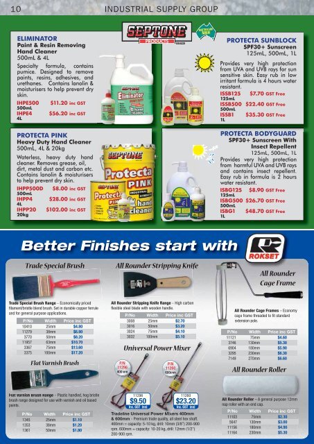 INDUSTRIAL SUPPLY GROUP - McGinns