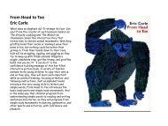 From Head to Toe Eric Carle