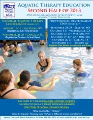 to View/Print Las Vegas Registration Brochure - Aquatic Therapy ...