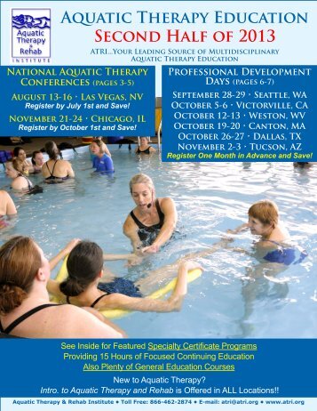 to View/Print Las Vegas Registration Brochure - Aquatic Therapy ...