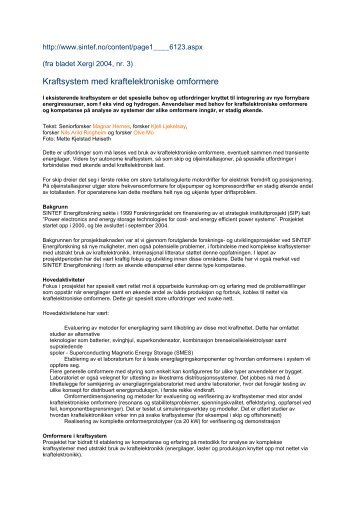 Kraftsystem med kraftelektroniske omformere - Of the Clux