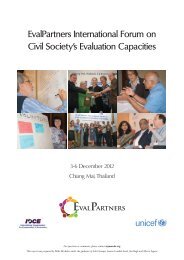 EvalPartners International Forum on Civil Society's Evaluation ...