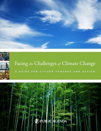 Facing the Challenges of Climate Change - Public Agenda