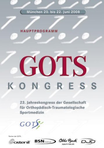 Wissenschaftliches Programm ... - GOTS-Jahreskongresse