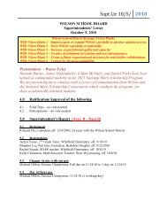 Board Agenda 00/00 - Wilson School District - WilsonSD.org