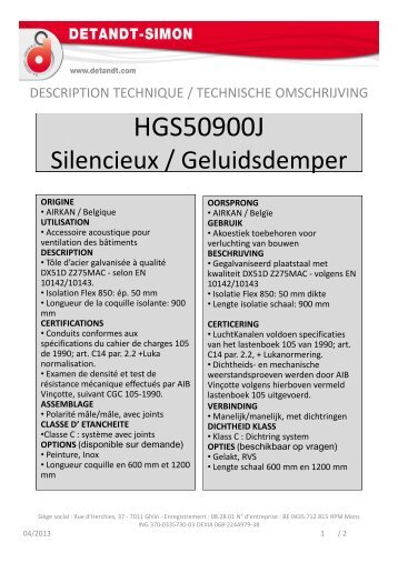 HGS50 - Silencieux FR-NL