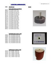 COATED LIST - S + G Abrasives