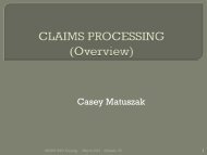 CLAIM PRESENTATION