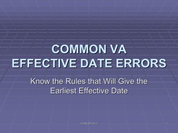 common va effective date errors - Military Order of the Purple Heart