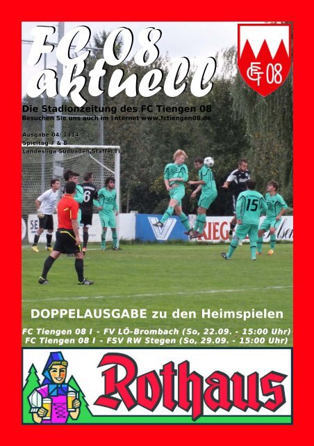 Doppelausgabe zu den Heimspielen am 22.9 ... - FC Tiengen 08 eV