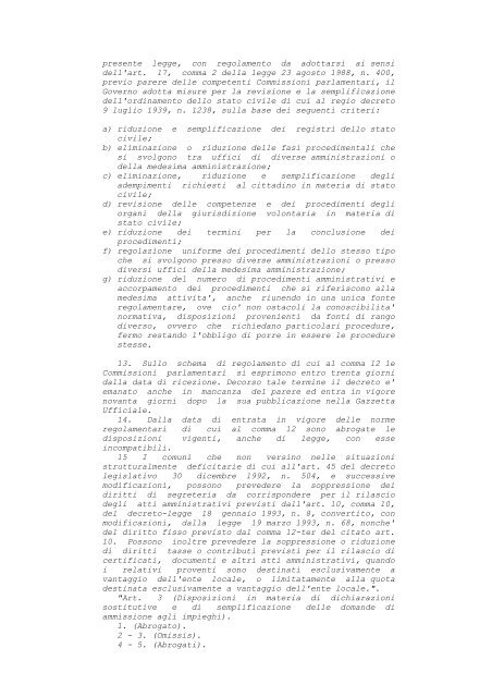 DECRETO LEGISLATIVO 28 dicembre 2000, n. 445